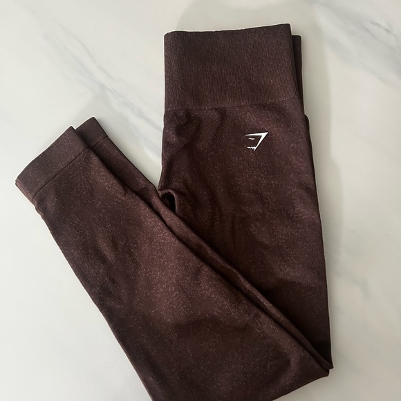 Dark brown fleck gymshark leggings. Seamless. - Picture 2 of 2